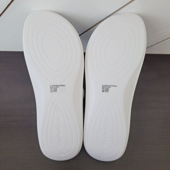 NEW Style & Co Women's 10M White Jessaa Slide Sandals With Adjustable Straps - Picture 6 of 8
